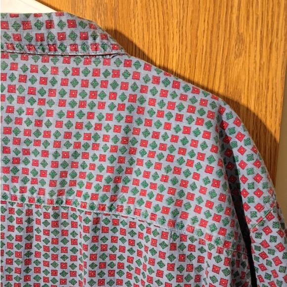 Vntg mens button down revenge shirtmakers geometric cotton y2k casual shirt xl - Picture 4 of 8